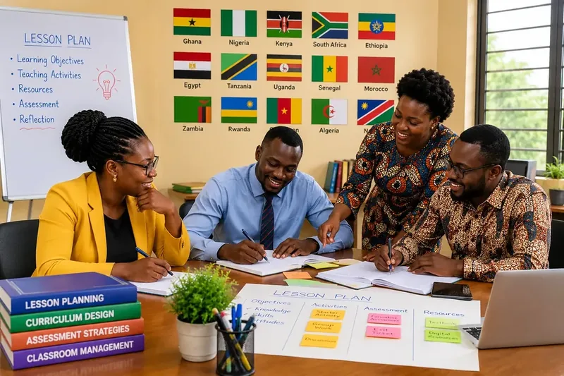 School administrator managing timetables